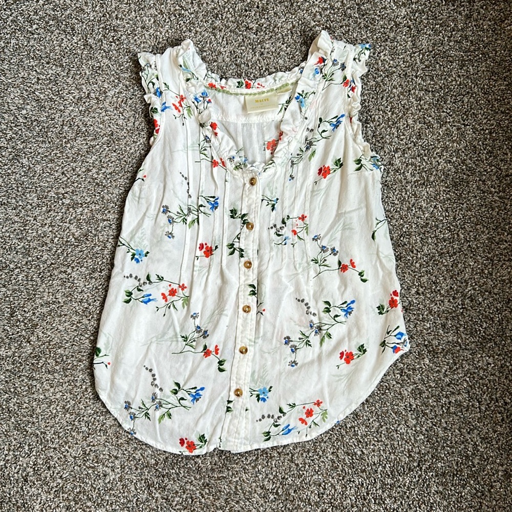Maeve By Anthropologie Floral Top